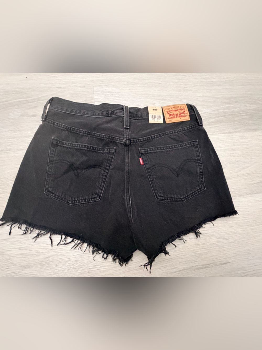 Revolve Levi's Black Denim Cutoff Shorts - Women's Classic Back Pocket Style